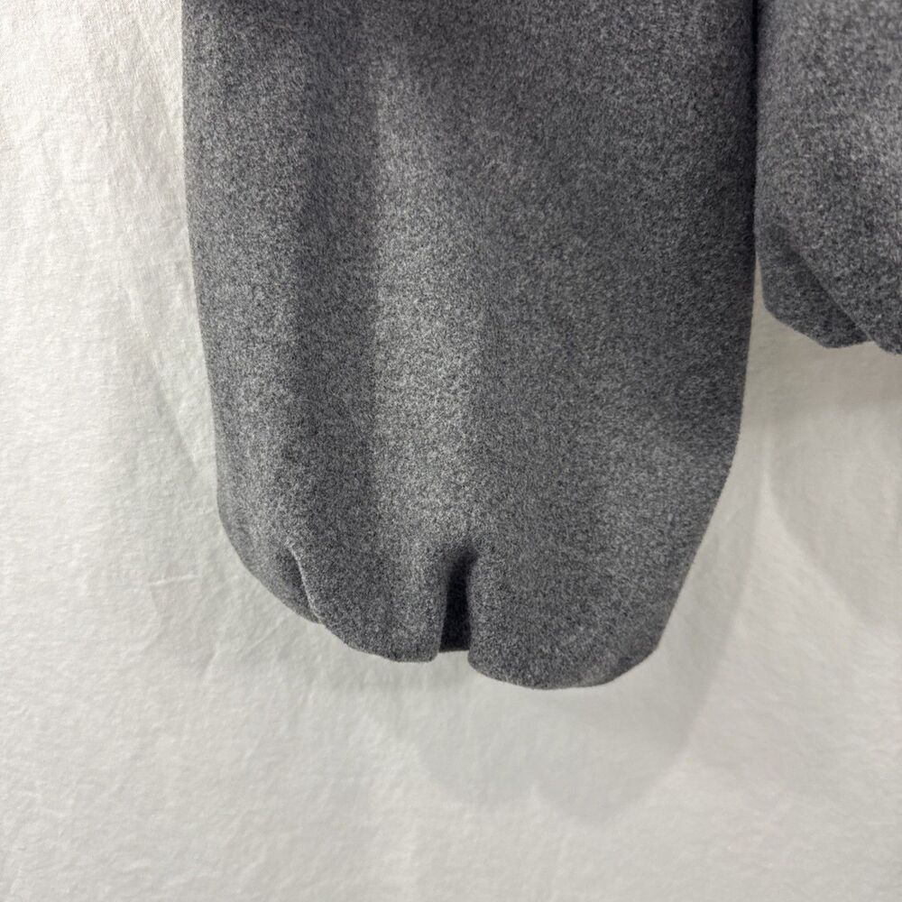 LOFT Grey Bubble Bomber Jacket Zip Minimalist Womens Sz M Artsy Avant Garde - Picture 5 of 10